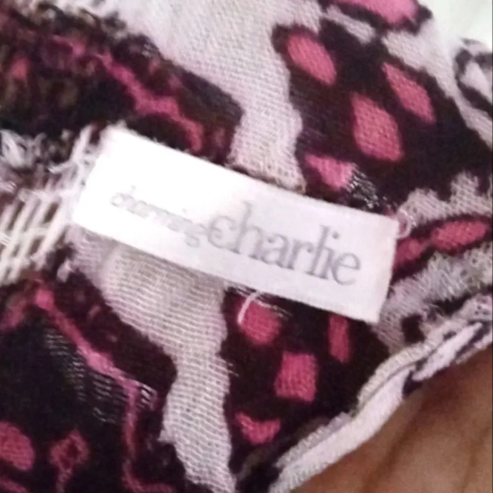 Charming Charlie Abstract Floral Mixed Texture Infinity Scarf
